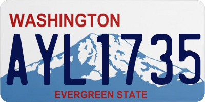 WA license plate AYL1735