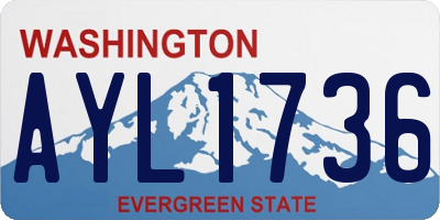 WA license plate AYL1736