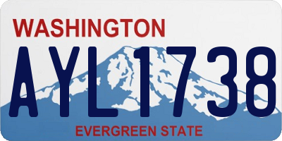 WA license plate AYL1738
