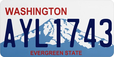 WA license plate AYL1743