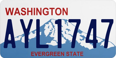 WA license plate AYL1747