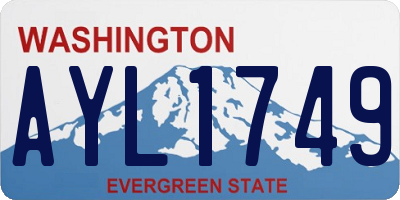 WA license plate AYL1749