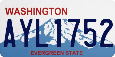 WA license plate AYL1752