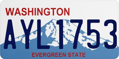 WA license plate AYL1753