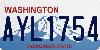 WA license plate AYL1754