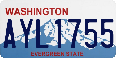 WA license plate AYL1755