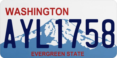 WA license plate AYL1758