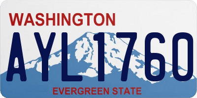 WA license plate AYL1760