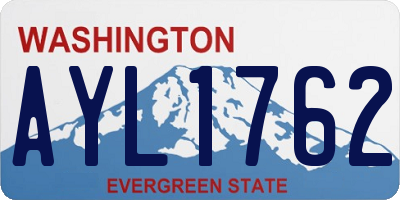 WA license plate AYL1762