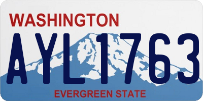 WA license plate AYL1763