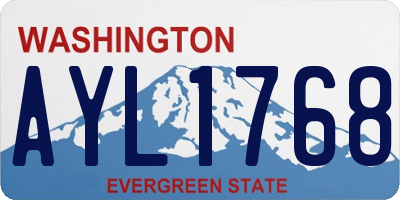 WA license plate AYL1768