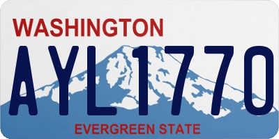 WA license plate AYL1770