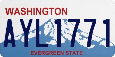 WA license plate AYL1771