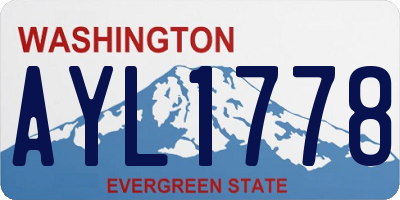 WA license plate AYL1778
