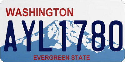 WA license plate AYL1780