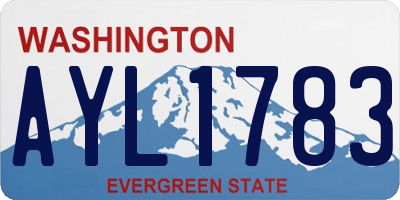 WA license plate AYL1783