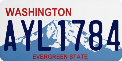 WA license plate AYL1784