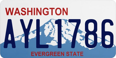 WA license plate AYL1786