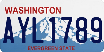WA license plate AYL1789
