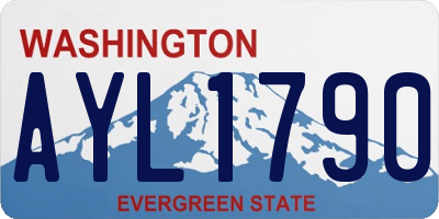 WA license plate AYL1790