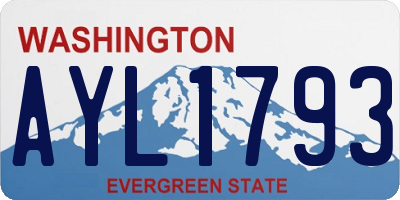 WA license plate AYL1793