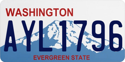 WA license plate AYL1796
