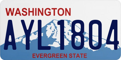 WA license plate AYL1804