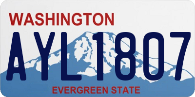 WA license plate AYL1807