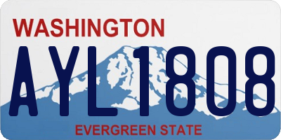 WA license plate AYL1808