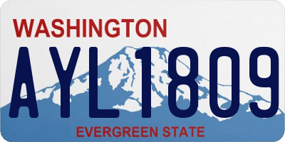 WA license plate AYL1809