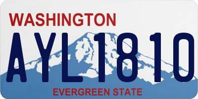 WA license plate AYL1810