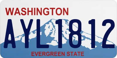 WA license plate AYL1812