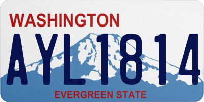 WA license plate AYL1814