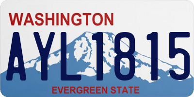 WA license plate AYL1815