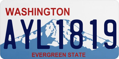 WA license plate AYL1819