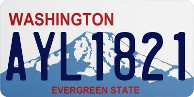 WA license plate AYL1821