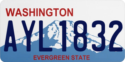 WA license plate AYL1832