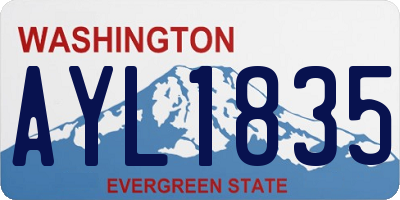 WA license plate AYL1835