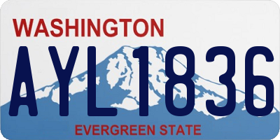 WA license plate AYL1836