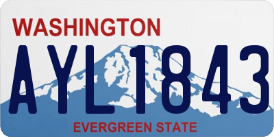 WA license plate AYL1843