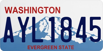 WA license plate AYL1845