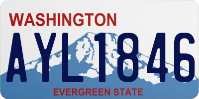 WA license plate AYL1846