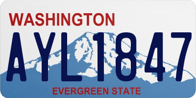 WA license plate AYL1847
