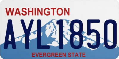 WA license plate AYL1850