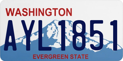 WA license plate AYL1851