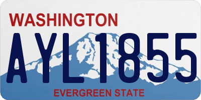 WA license plate AYL1855