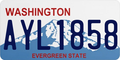WA license plate AYL1858