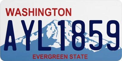 WA license plate AYL1859