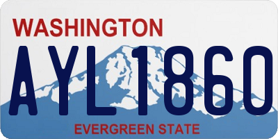 WA license plate AYL1860