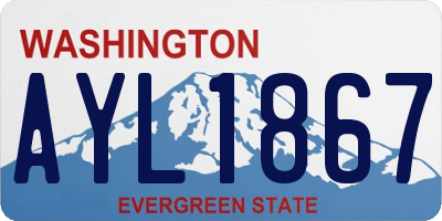 WA license plate AYL1867